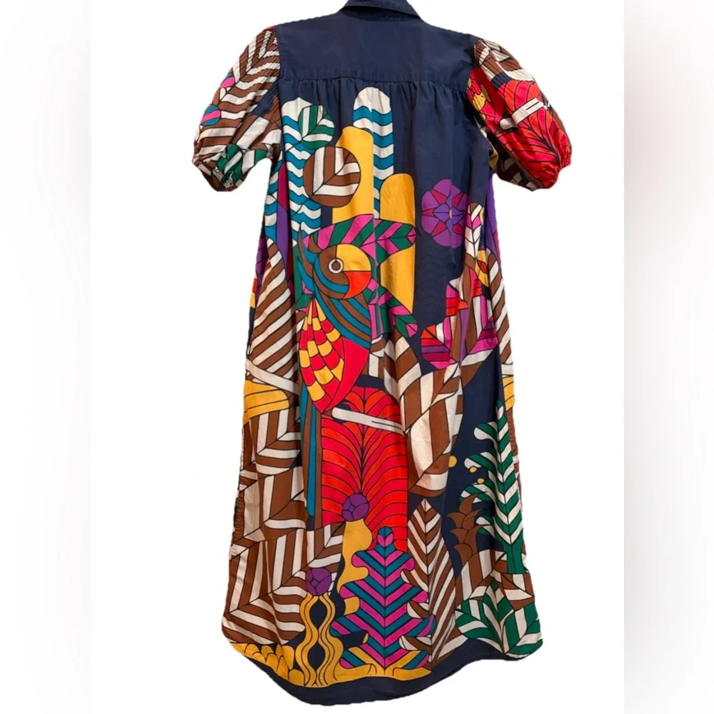 CAROLINA K Geometric Cotton Button Front
Valerie Pleated Kaftan Gown Dre… - Picture 11 of 12